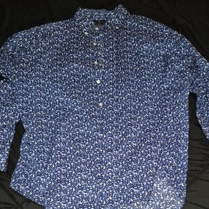 Polo Ralph Lauren Navy and White Patterned Shirt